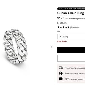 Wolf & Badger Cuban Chain Ring